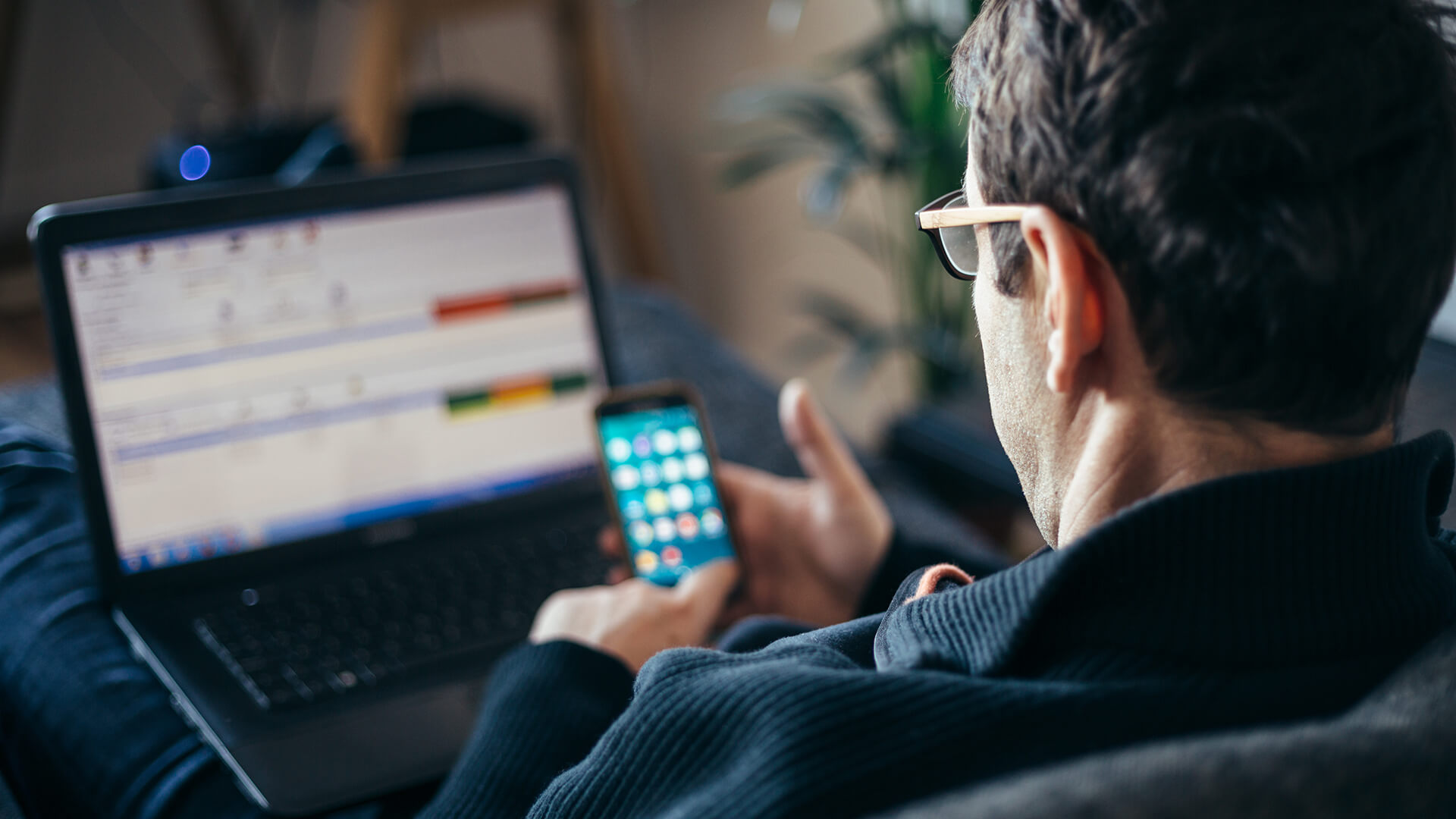 Businessman Working From Home